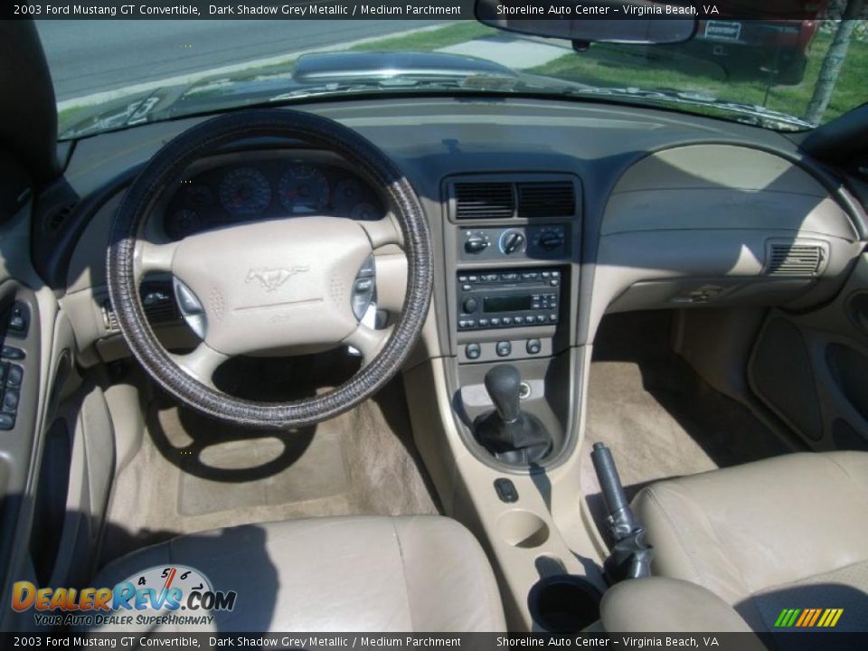 2003 Ford Mustang GT Convertible Dark Shadow Grey Metallic / Medium Parchment Photo #13