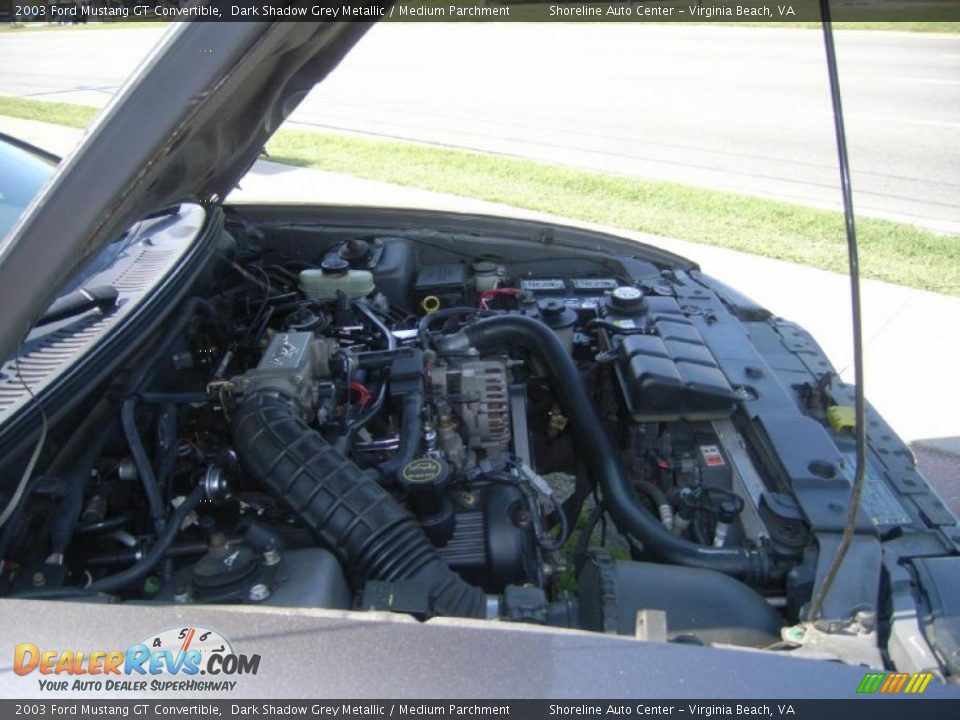 2003 Ford Mustang GT Convertible Dark Shadow Grey Metallic / Medium Parchment Photo #18