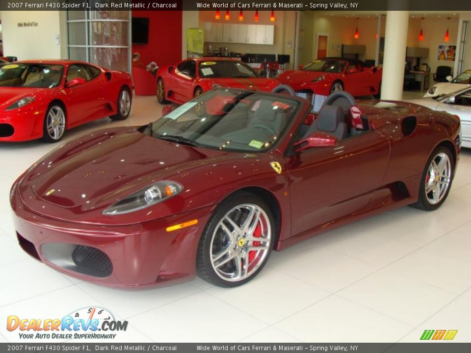 2007 Ferrari F430 Spider F1 Dark Red Metallic / Charcoal Photo #1