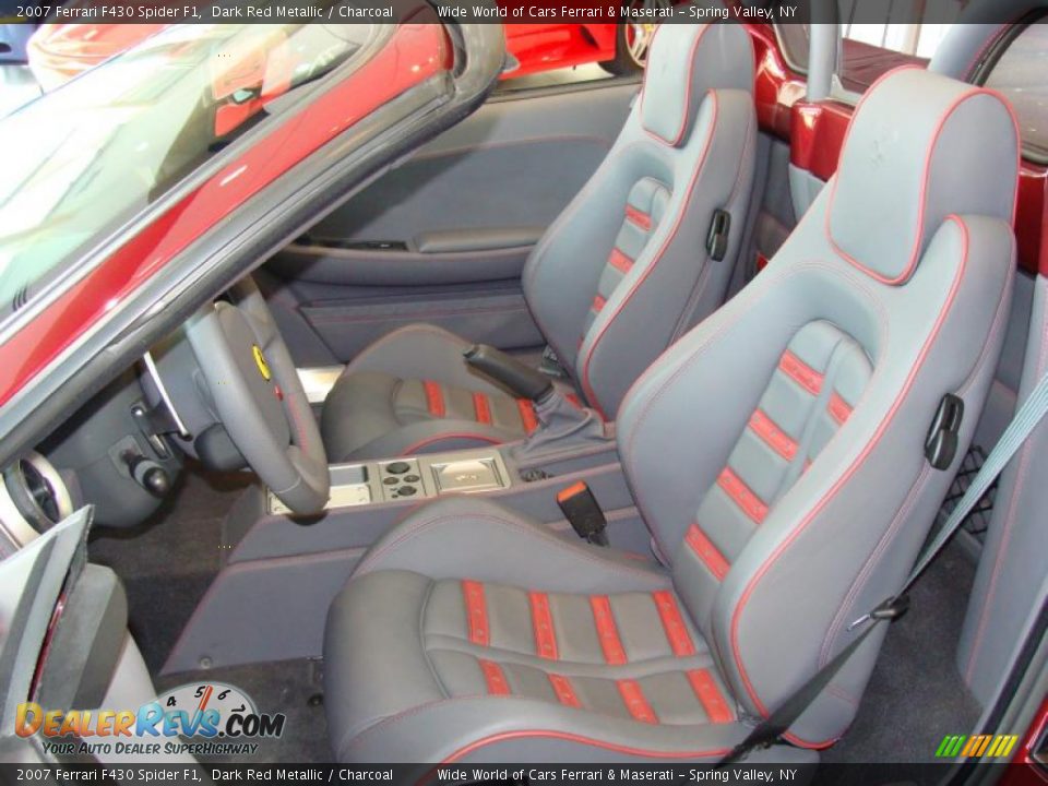 Charcoal Interior - 2007 Ferrari F430 Spider F1 Photo #11