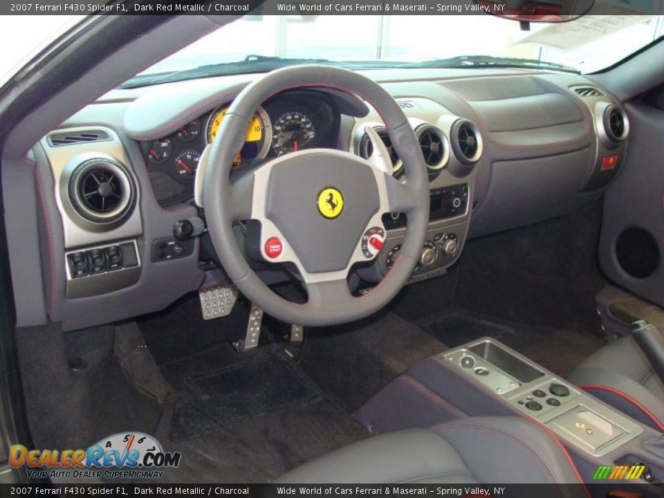 Charcoal Interior - 2007 Ferrari F430 Spider F1 Photo #14