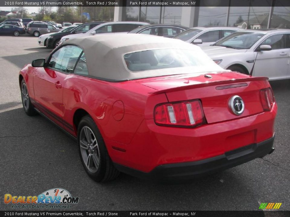 2010 Ford Mustang V6 Premium Convertible Torch Red / Stone Photo #3