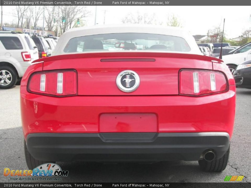 2010 Ford Mustang V6 Premium Convertible Torch Red / Stone Photo #4