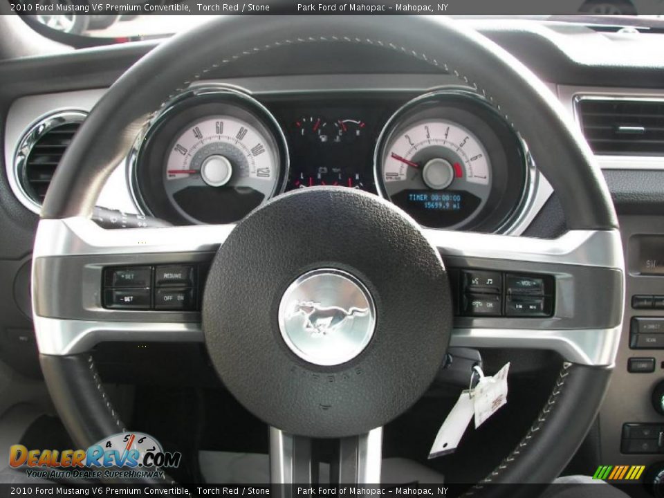 2010 Ford Mustang V6 Premium Convertible Torch Red / Stone Photo #11
