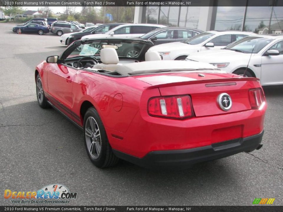 2010 Ford Mustang V6 Premium Convertible Torch Red / Stone Photo #15
