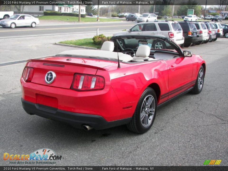2010 Ford Mustang V6 Premium Convertible Torch Red / Stone Photo #16