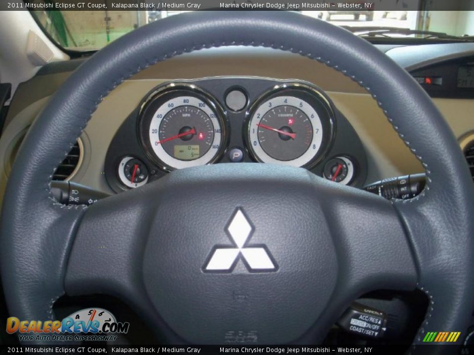 2011 Mitsubishi Eclipse GT Coupe Kalapana Black / Medium Gray Photo #9