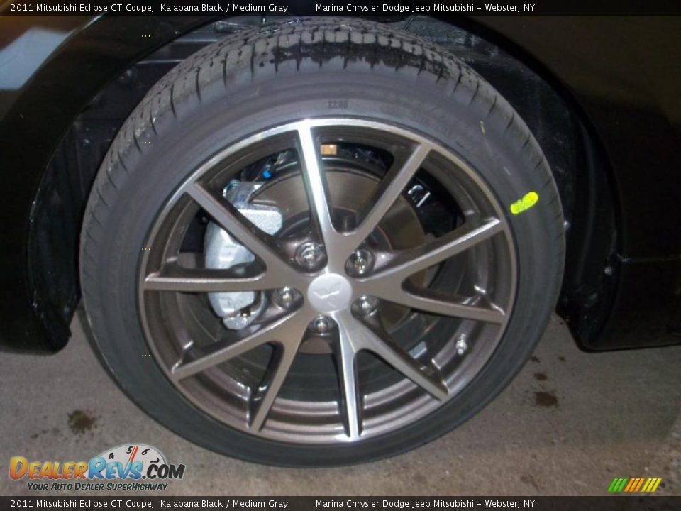 2011 Mitsubishi Eclipse GT Coupe Kalapana Black / Medium Gray Photo #11