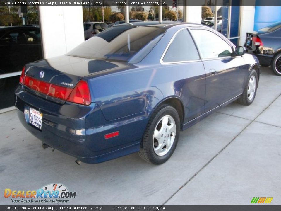 2002 Honda Accord EX Coupe Eternal Blue Pearl / Ivory Photo #3