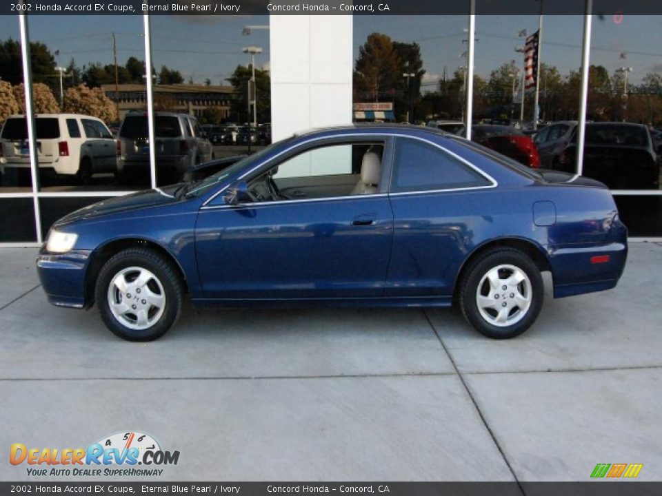 2002 Honda Accord EX Coupe Eternal Blue Pearl / Ivory Photo #6