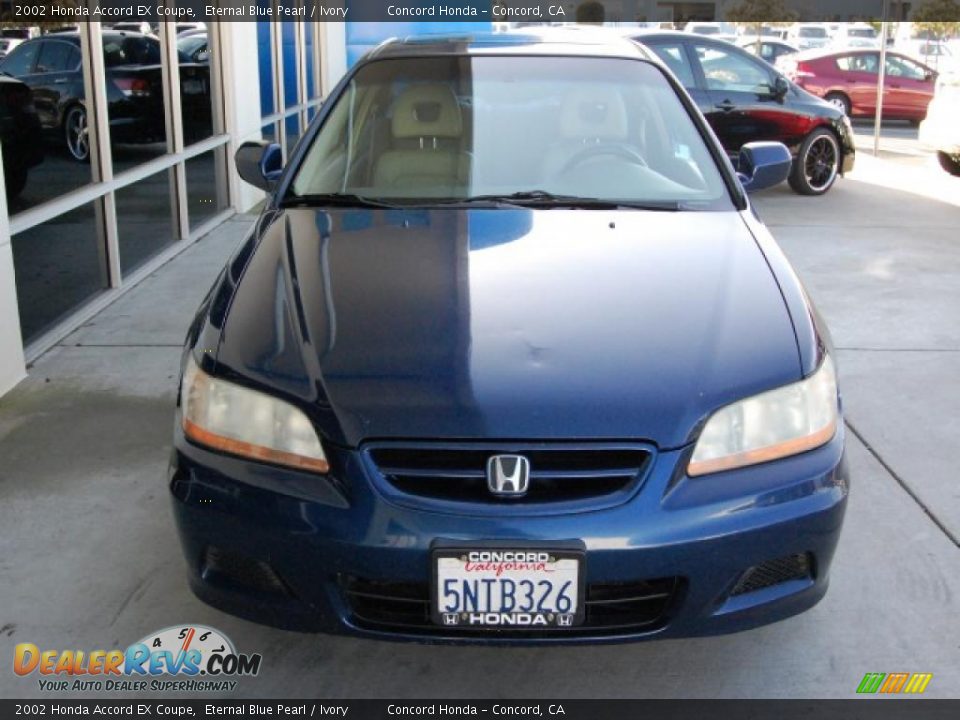 2002 Honda Accord EX Coupe Eternal Blue Pearl / Ivory Photo #8
