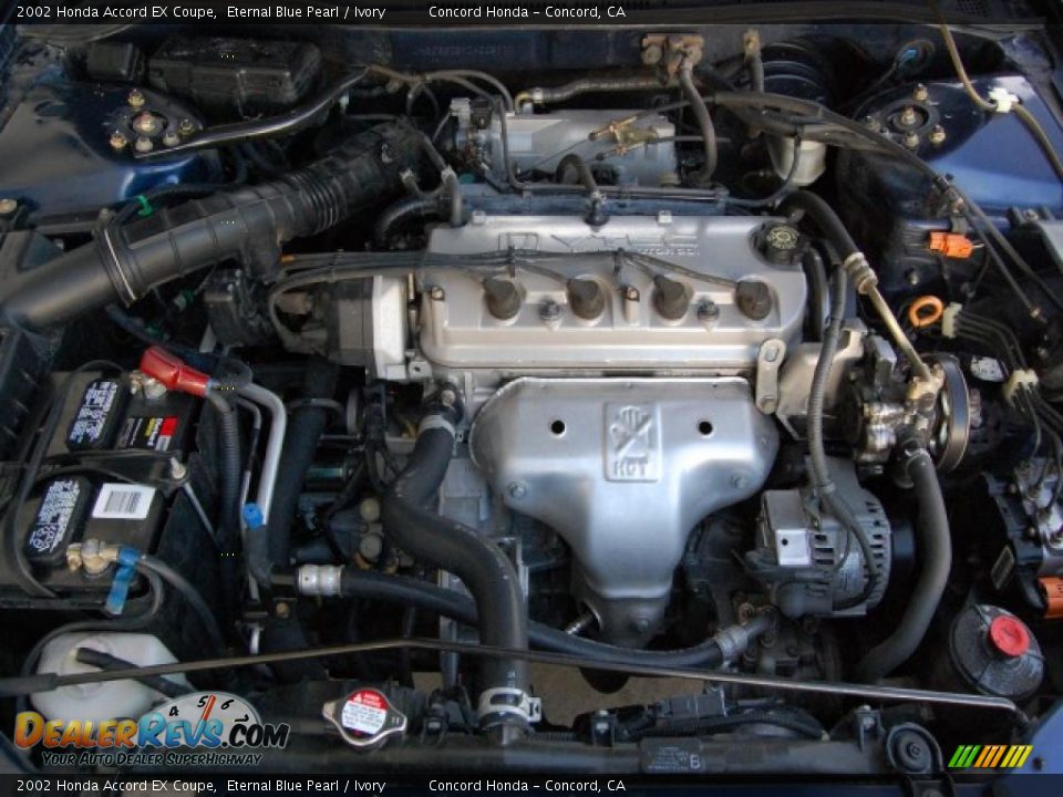 2002 Honda Accord EX Coupe Eternal Blue Pearl / Ivory Photo #9