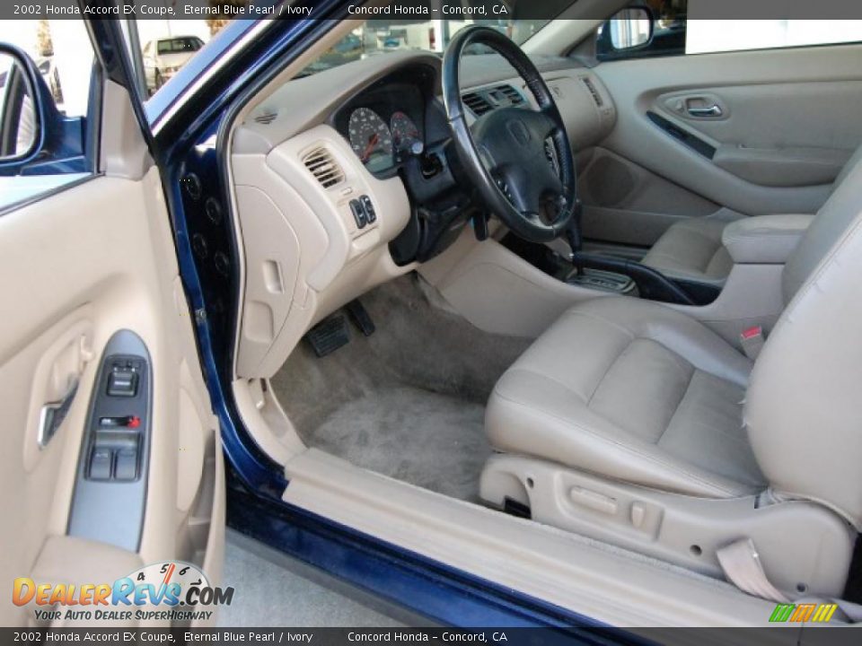 2002 Honda Accord EX Coupe Eternal Blue Pearl / Ivory Photo #16