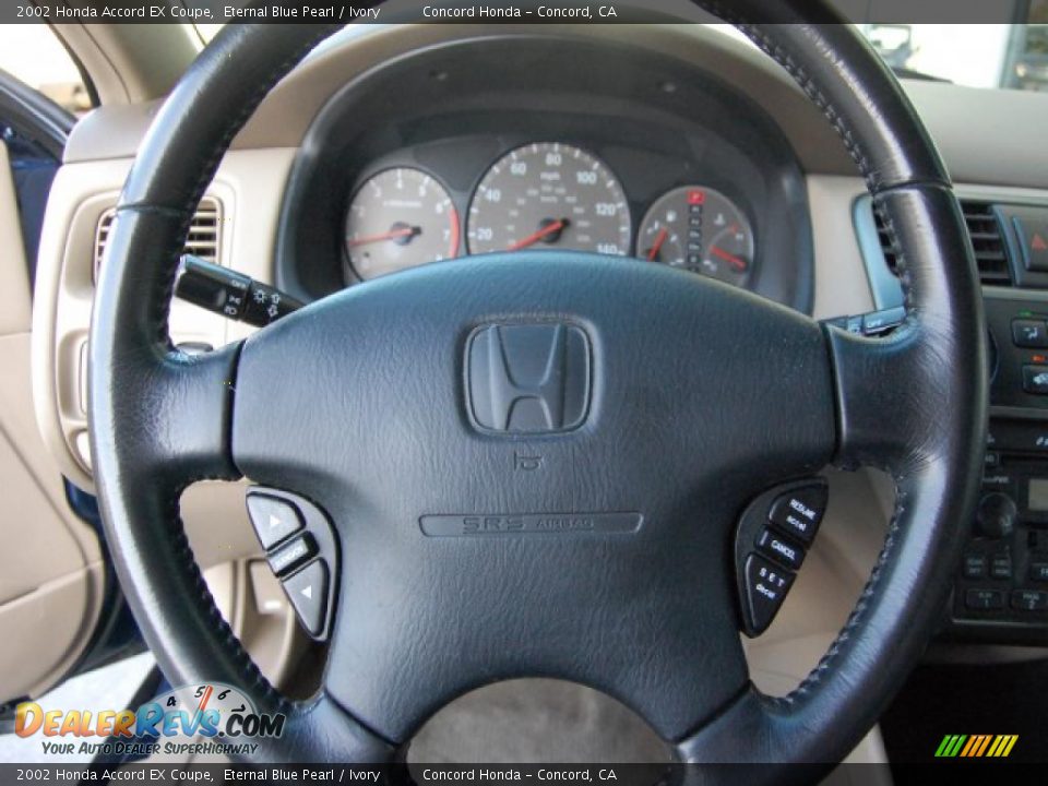 2002 Honda Accord EX Coupe Eternal Blue Pearl / Ivory Photo #20