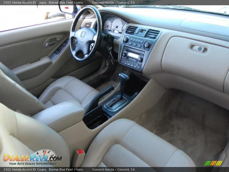 2002 Honda Accord EX Coupe Eternal Blue Pearl / Ivory Photo #24