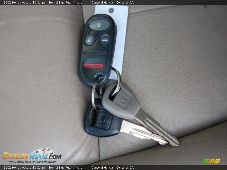 2002 Honda Accord EX Coupe Eternal Blue Pearl / Ivory Photo #28