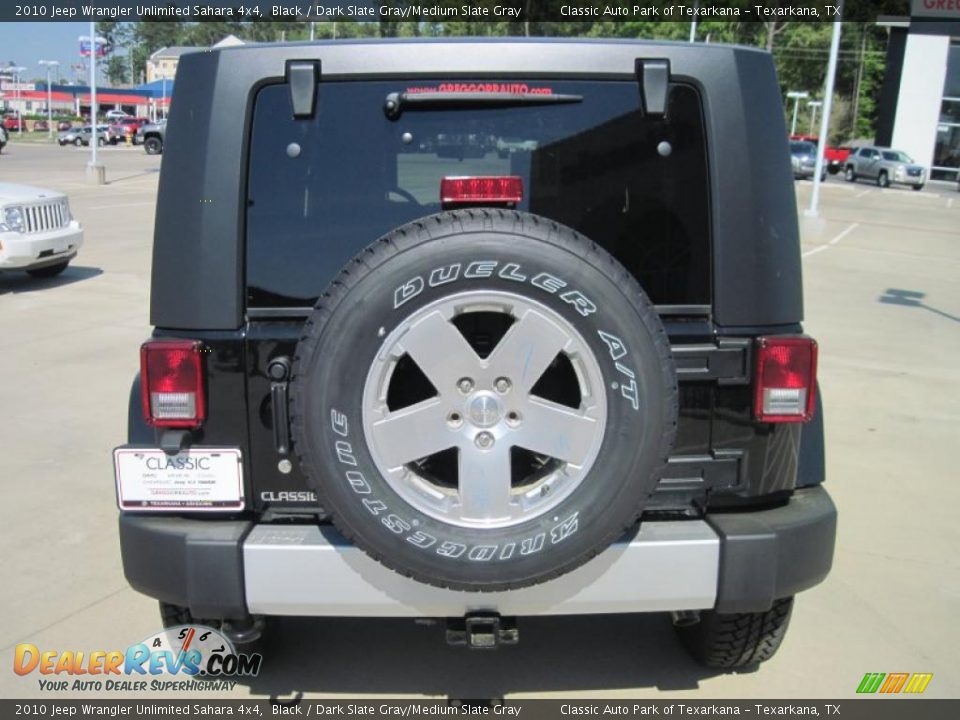 2010 Jeep Wrangler Unlimited Sahara 4x4 Black / Dark Slate Gray/Medium Slate Gray Photo #6