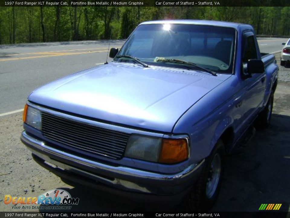 1997 Ford Ranger XLT Regular Cab Portofino Blue Metallic / Medium Graphite Photo #1