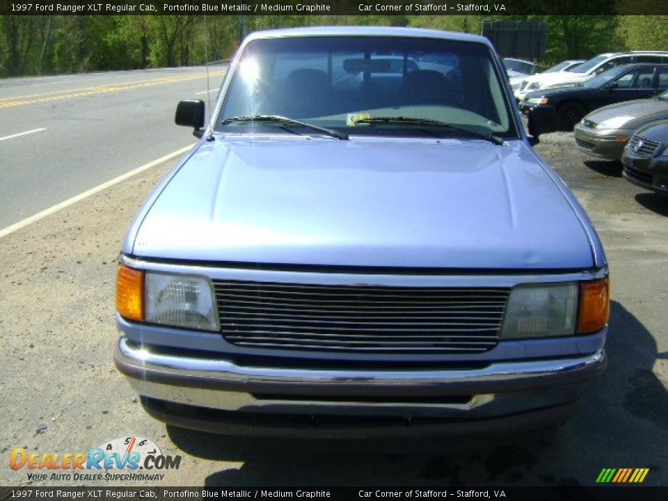 1997 Ford Ranger XLT Regular Cab Portofino Blue Metallic / Medium Graphite Photo #2