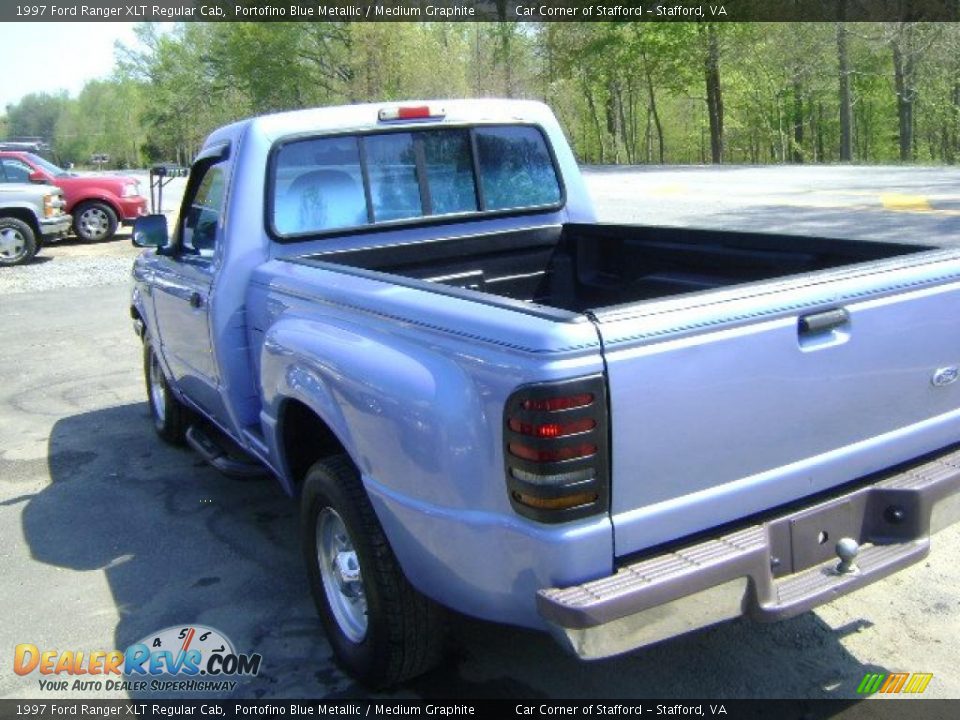 1997 Ford Ranger XLT Regular Cab Portofino Blue Metallic / Medium Graphite Photo #5