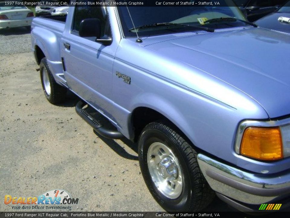 1997 Ford Ranger XLT Regular Cab Portofino Blue Metallic / Medium Graphite Photo #6