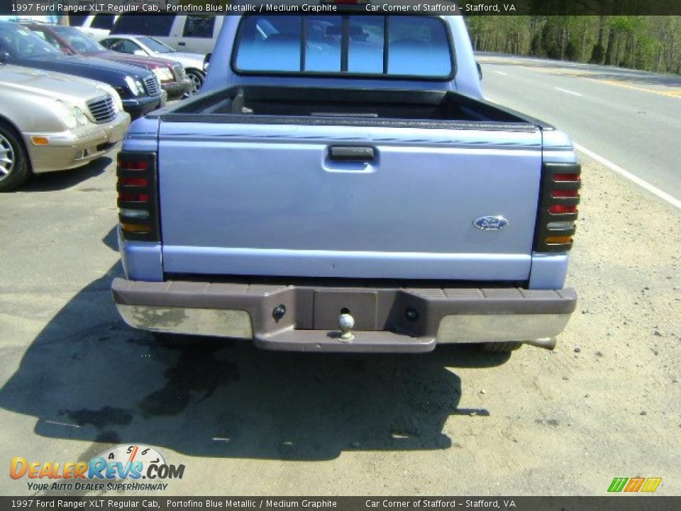 1997 Ford Ranger XLT Regular Cab Portofino Blue Metallic / Medium Graphite Photo #9