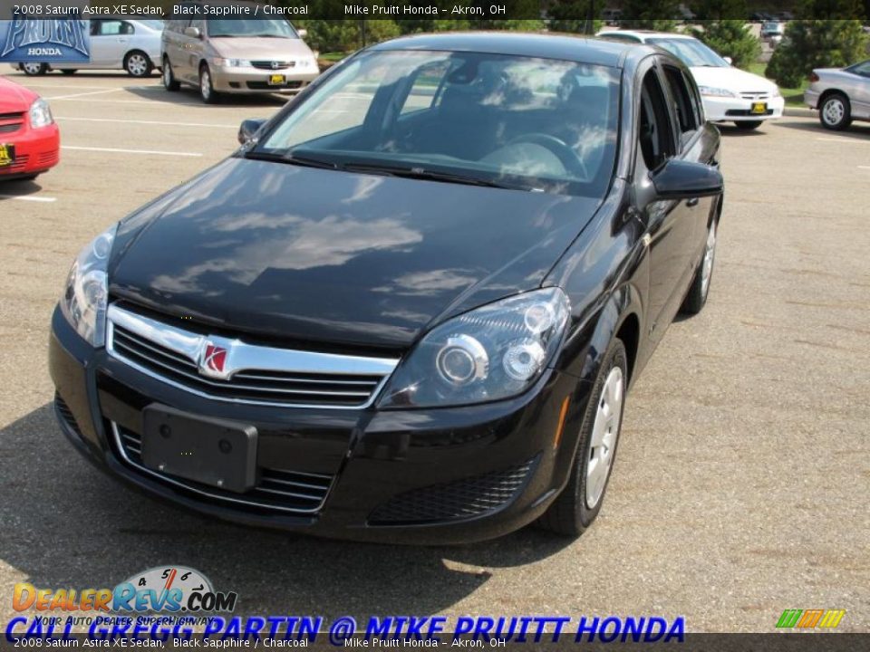 2008 Saturn Astra XE Sedan Black Sapphire / Charcoal Photo #3