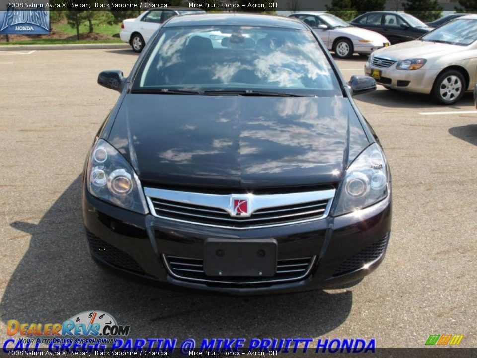 2008 Saturn Astra XE Sedan Black Sapphire / Charcoal Photo #4