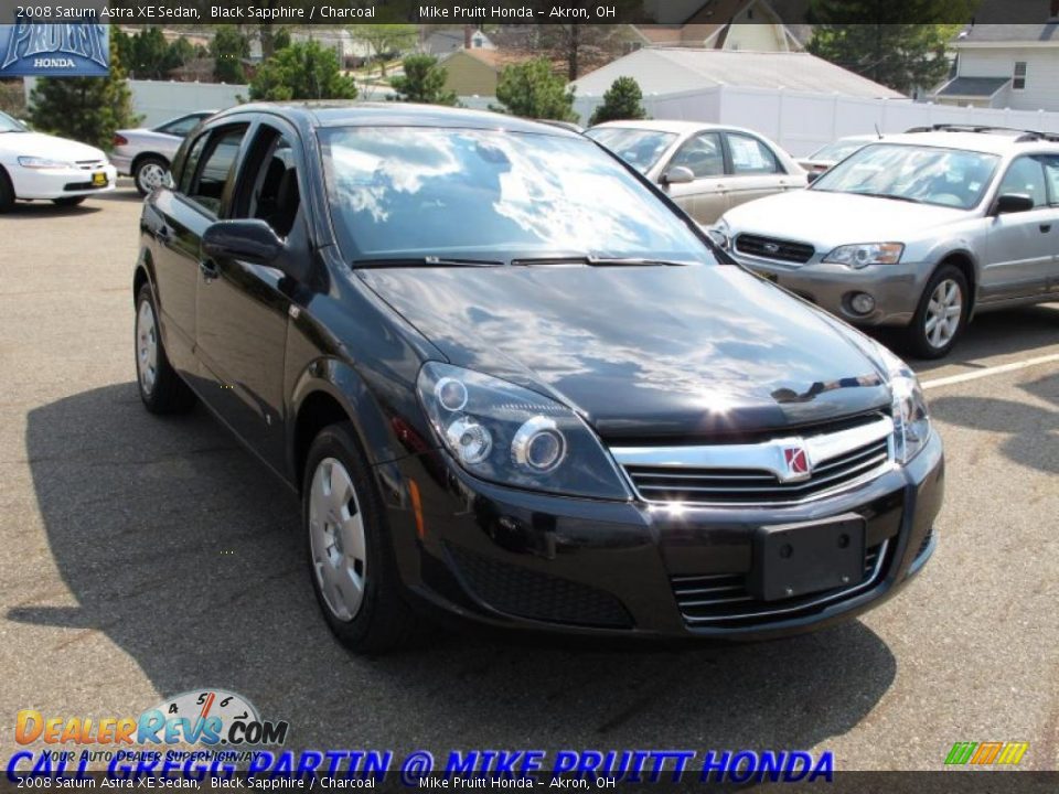 2008 Saturn Astra XE Sedan Black Sapphire / Charcoal Photo #5
