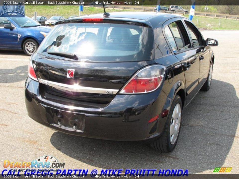 2008 Saturn Astra XE Sedan Black Sapphire / Charcoal Photo #7