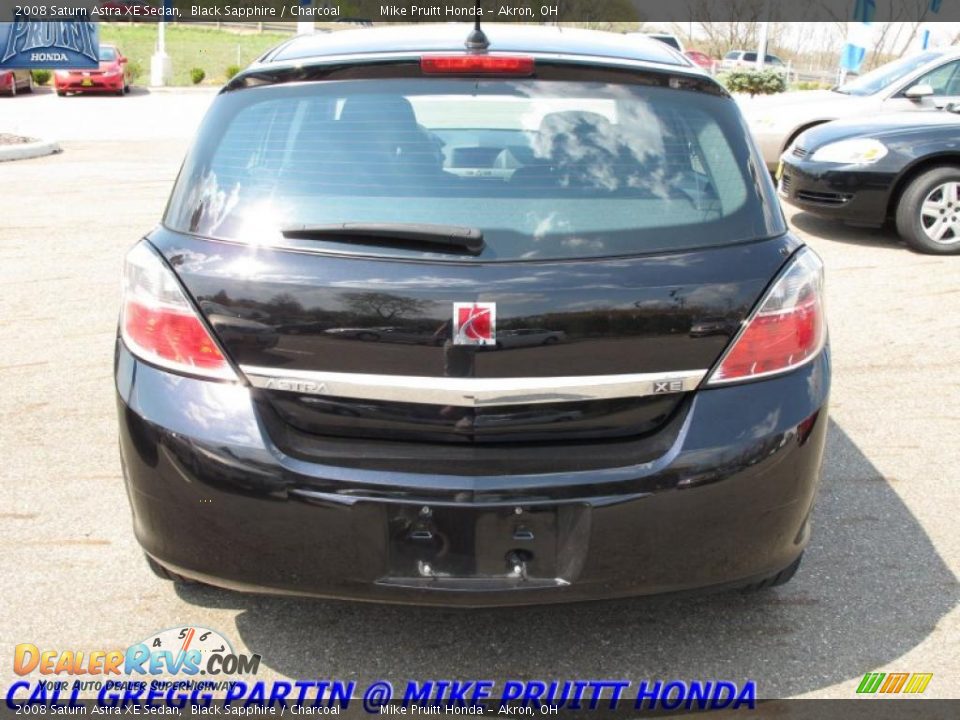 2008 Saturn Astra XE Sedan Black Sapphire / Charcoal Photo #8