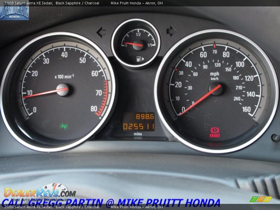 2008 Saturn Astra XE Sedan Black Sapphire / Charcoal Photo #16