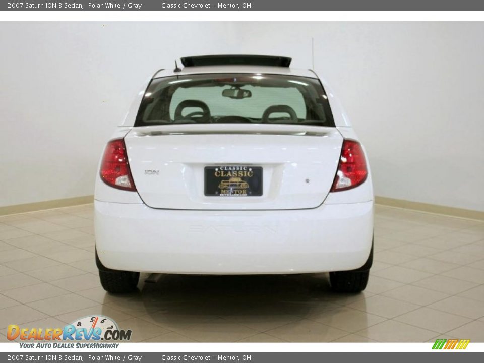 2007 Saturn ION 3 Sedan Polar White / Gray Photo #6