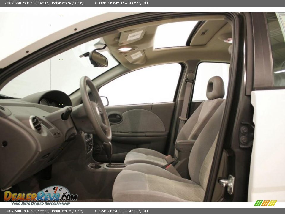 2007 Saturn ION 3 Sedan Polar White / Gray Photo #10