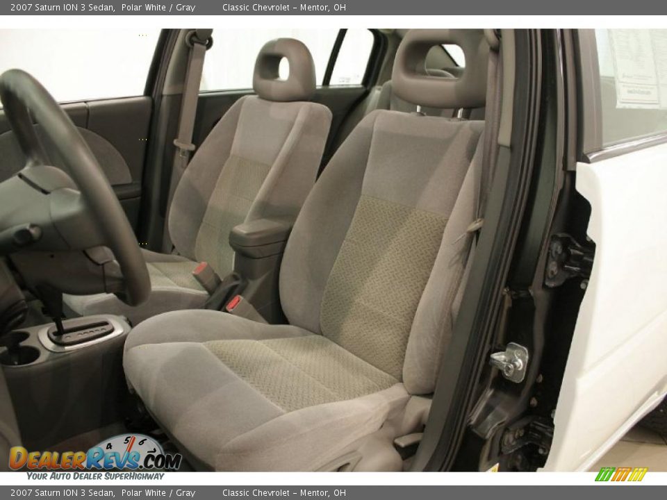 2007 Saturn ION 3 Sedan Polar White / Gray Photo #11