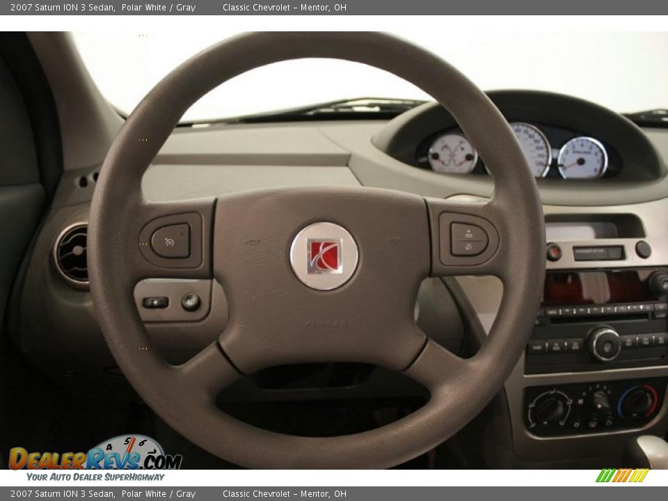 2007 Saturn ION 3 Sedan Polar White / Gray Photo #13