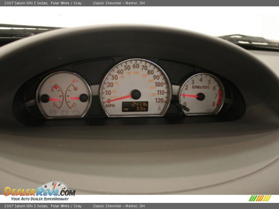 2007 Saturn ION 3 Sedan Polar White / Gray Photo #14