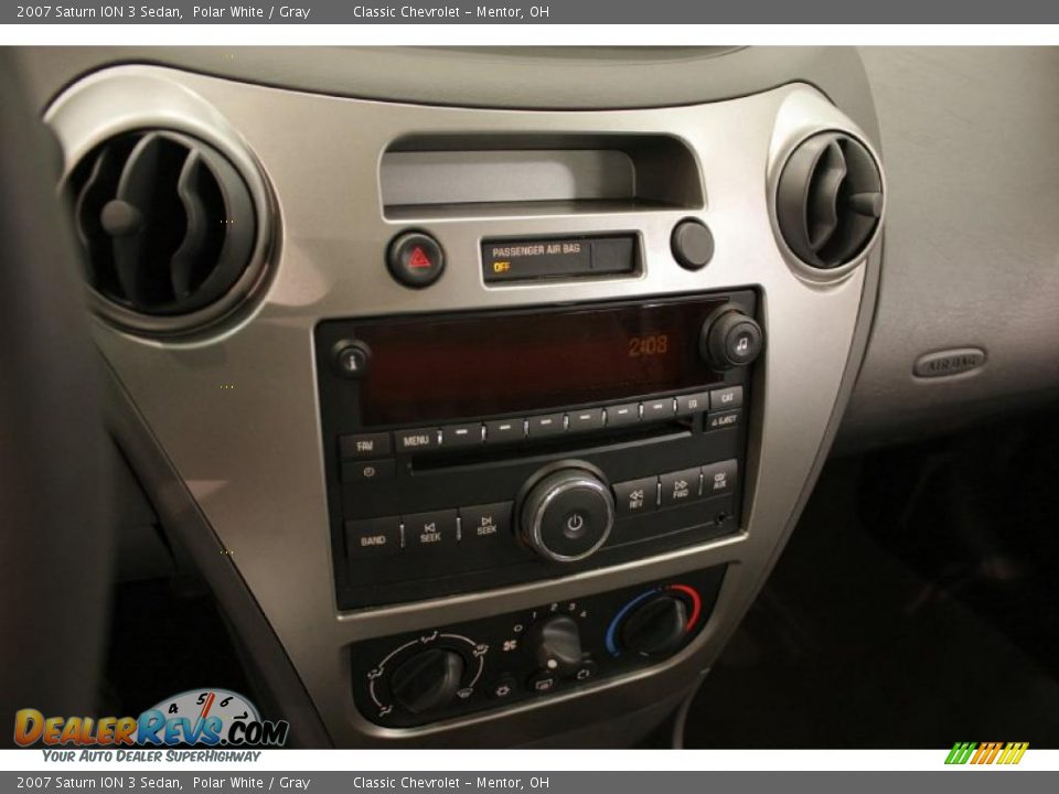 2007 Saturn ION 3 Sedan Polar White / Gray Photo #15