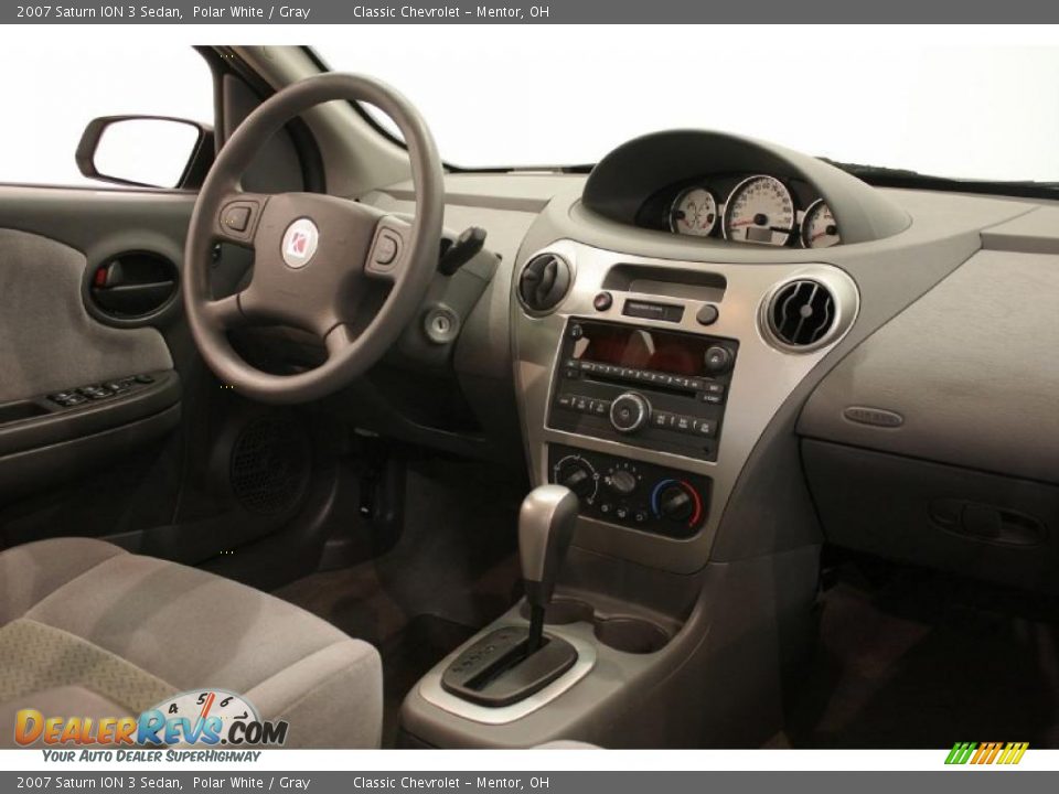 2007 Saturn ION 3 Sedan Polar White / Gray Photo #18