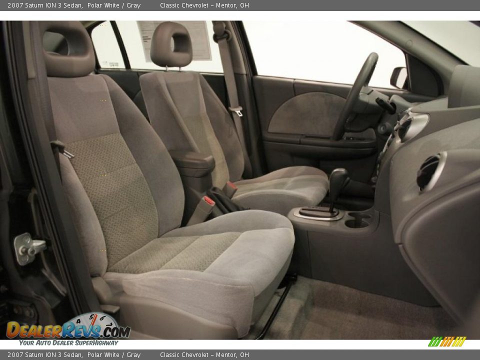 2007 Saturn ION 3 Sedan Polar White / Gray Photo #19