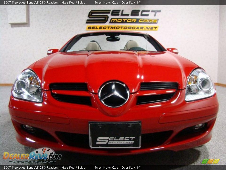 2007 Mercedes-Benz SLK 280 Roadster Mars Red / Beige Photo #2