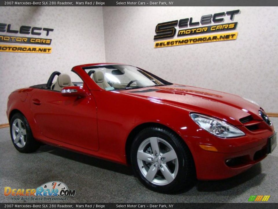 2007 Mercedes-Benz SLK 280 Roadster Mars Red / Beige Photo #3