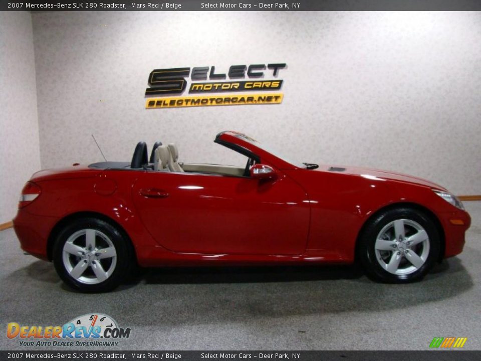 2007 Mercedes-Benz SLK 280 Roadster Mars Red / Beige Photo #4