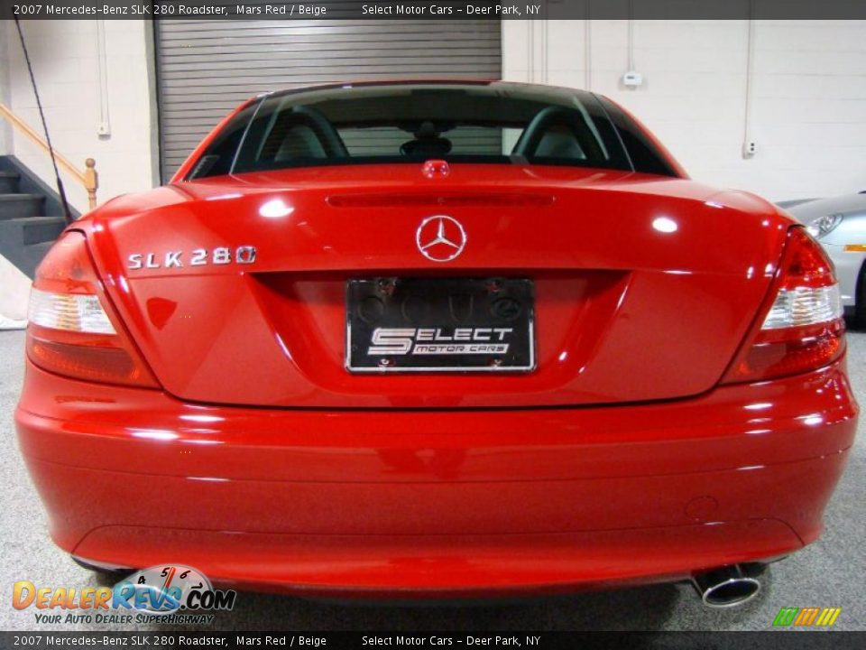 2007 Mercedes-Benz SLK 280 Roadster Mars Red / Beige Photo #5