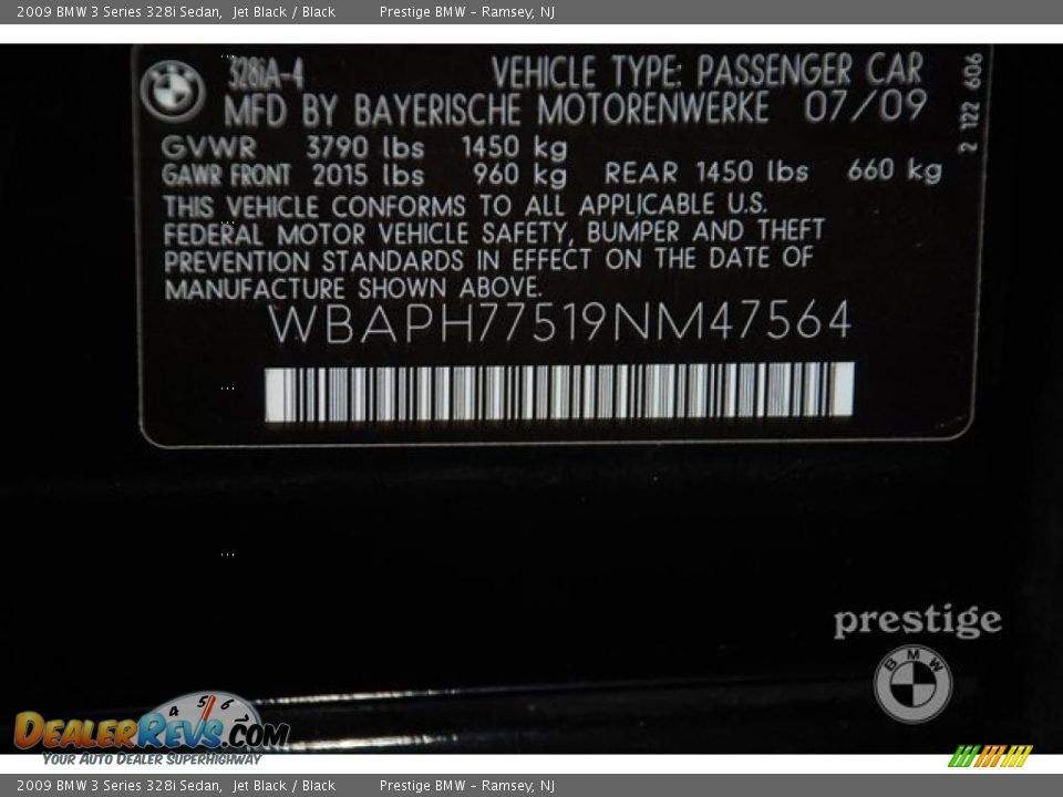 2009 BMW 3 Series 328i Sedan Jet Black / Black Photo #8