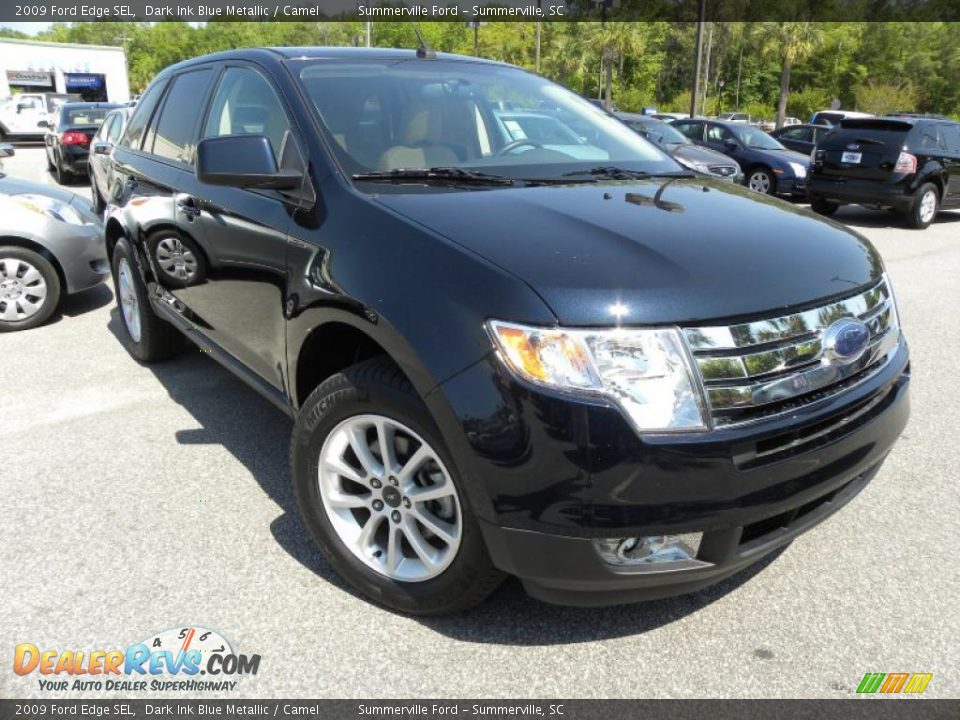 2009 Ford Edge SEL Dark Ink Blue Metallic / Camel Photo #1