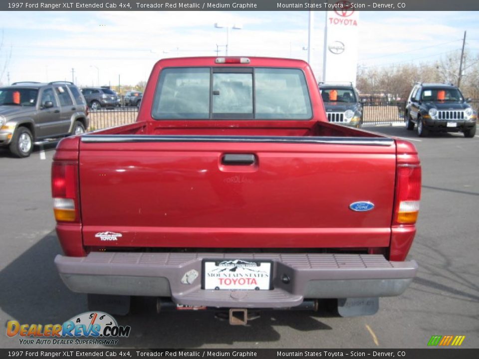 1997 Ford Ranger XLT Extended Cab 4x4 Toreador Red Metallic / Medium Graphite Photo #3