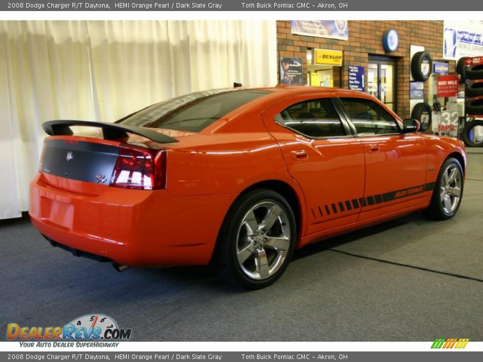 2008 Dodge Charger R/T Daytona HEMI Orange Pearl / Dark Slate Gray Photo #3