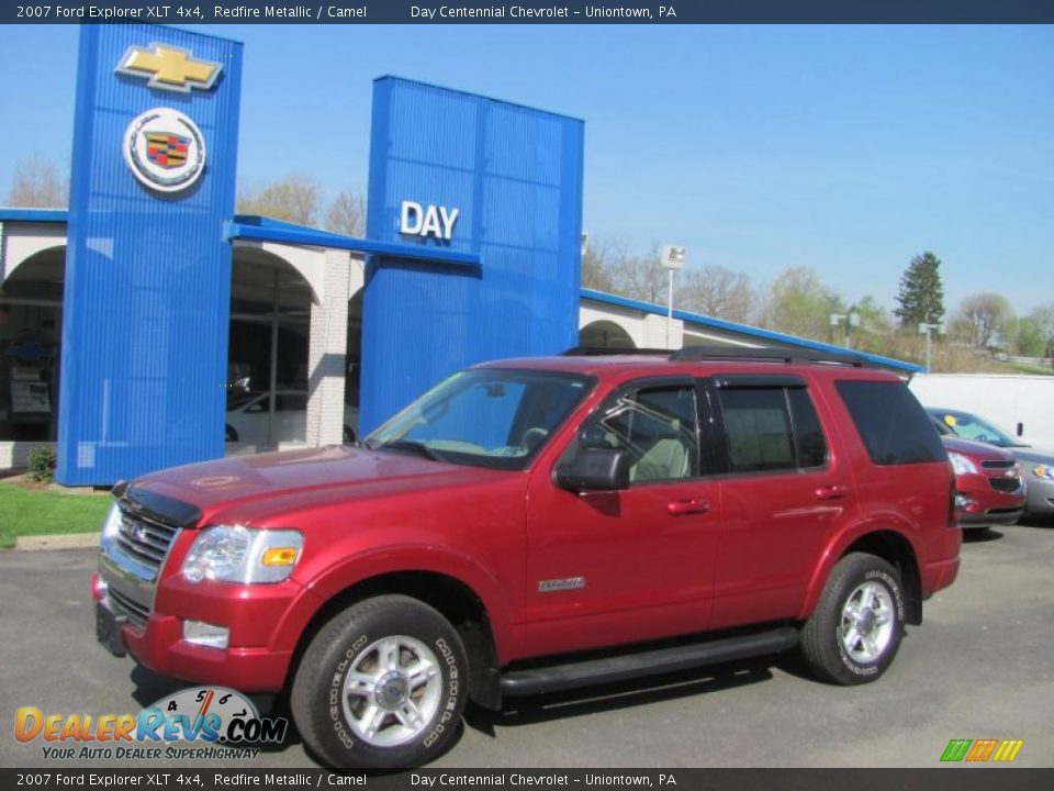 2007 Ford Explorer XLT 4x4 Redfire Metallic / Camel Photo #1