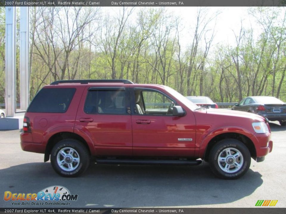 2007 Ford Explorer XLT 4x4 Redfire Metallic / Camel Photo #4